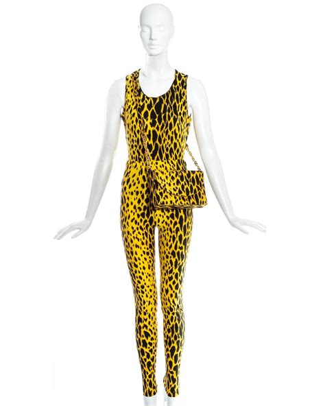 yellow leopard versace dress|Versace Leopard Dress .